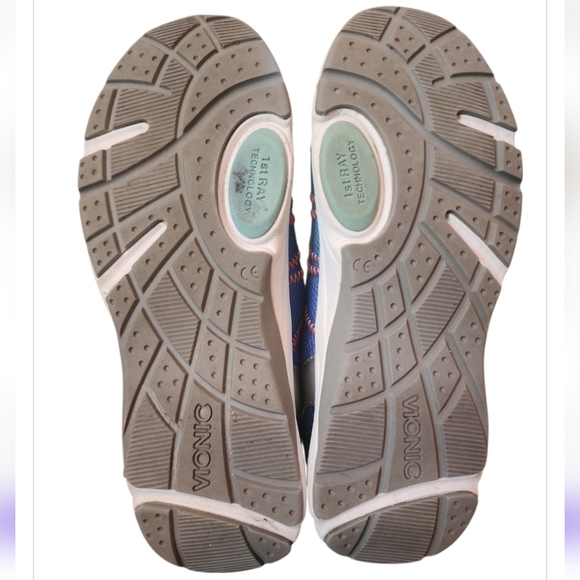 Vionic Women Alliance Comfort Walking Shoe Running Sneaker Sz 7 Blue Teal Orange - Picture 8 of 8